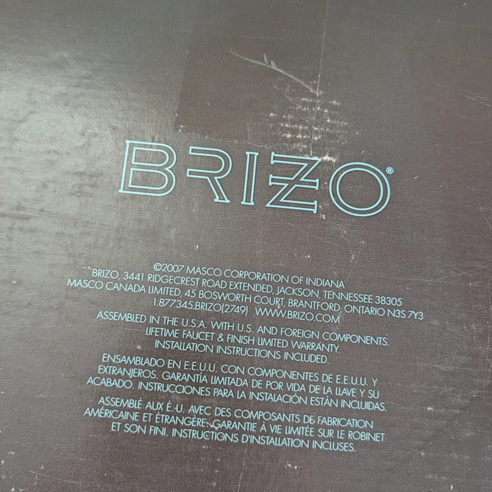 Brizo Odin 1.5 GPM Widespread Bathroom Faucet Less Handles New Brushed Nickel